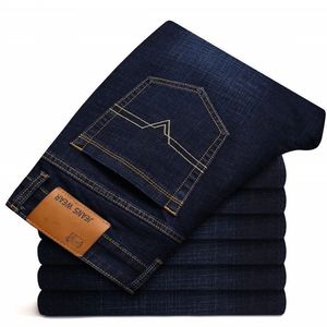 <span class=keywords><strong>Jeans</strong></span> da <span class=keywords><strong>Uomo</strong></span> Nuovi Primavera Estate Pantaloni da Lavoro Casual Versatili Denim Stretch Tinta Unita Lavaggio Medio Vestibilità Morbida e Dritta - Product Image 5