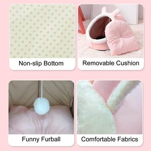 Manufacturer Wholesale Indoor Warm Short <b>Plush</b> <b>Cat</b> House - Product Image 2