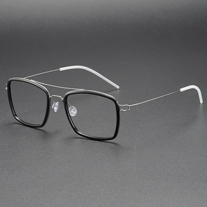 Retro Tortoiseshell TR vít miễn phí tinh khiết titan kính khung 6618 thời trang Đôi Chùm Thiết kế mắt kính khung - Product Image 4