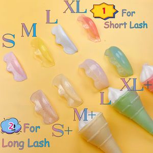 Coussinets de levage de cils sans colle, tampon de stratification de cils pour petits/grands yeux 8 tailles boucliers permanents en silicone réutilisables C Curl Lifting Tint Dye - Product Image 5