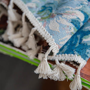 Rideaux Jacquard Avec Glands Salon Rideaux D'extérieur Tissu Oriental <span class=keywords><strong>Japonais</strong></span> Porte Rideaux Panneaux Vintage - Product Image 3