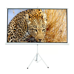 Pantalla de Proyección Plegable de 80 Pulgadas 16:9 con Soporte de Trípode, Pantalla de Proyección Blanca para Interiores y Exteriores, Sistema de Cine en Casa sin Arrugas - Product Image 1