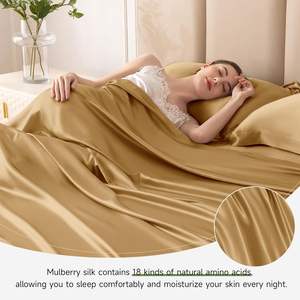 19/22/25 Momme 100% 高档天然桑蚕丝床单真丝枕套 - Product Image 3