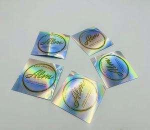 カスタム光沢透明粘着ビニール防水キャンドルジャーラベル（金箔押し付き） - Product Image 6