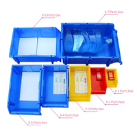 Vente en gros caisse en plastique pliable empilable boîtes de rangement bacs pour quincaillerie pièces de rechange affichage et utilisation de stockage en atelier
