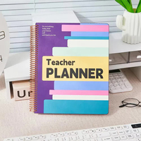 Organizador de aula A5 con logotipo personalizado, cuaderno encuadernado en espiral, planificador de profesores con reglas amplias y tapa dura, tamaño A6