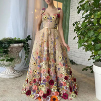 Robe à fleurs brodée tendance, sexy, sans manches, vêtements pour femmes, nouveau style européen américain
