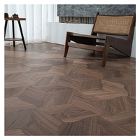 Apolloxy Échantillon Gratuit Prix de Gros Carreaux de Bois Dur Prix Plancher en Bois de Noyer Noir Parquet pour Maison