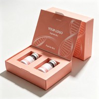 Boîte d'emballage de peptides biodégradable personnalisée avec impression numérique en gros, boîte de peptides de luxe
