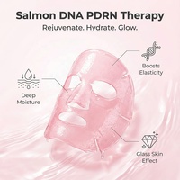 Mascarilla Facial de Gel Rosa PDRN con Colágeno, Rejuvenecedora, Hidratante e Iluminadora para el Cuidado de la Piel