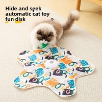 Jouet pour chat d'intérieur électrique automatique en plastique, intelligent, rotatif, sonore, pour la chasse transfrontalière, stimulant et anti-ennui