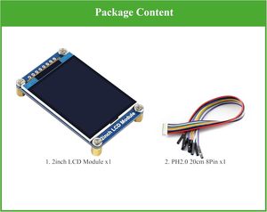 Waveshare 2นิ้ว MINI <span class=keywords><strong>IPS</strong></span> <span class=keywords><strong>LCD</strong></span> <span class=keywords><strong>Display</strong></span> Compatible Raspberry Pi // STM32 240x320ความละเอียด262K RGB สี ST7789VW แบบฝัง - Product Image 2