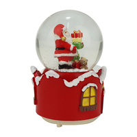 Ornement de Noël personnalisé, boule à neige avec lumières, musique, ballons d'eau, résine, artisanat, cadeau de Noël, conception artificielle