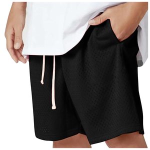 Shorts de sport personnalisés en maille pour hommes, avec logo OEM, 100% polyester, broderie simple, streetwear, basketball - Product Image 5