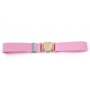 REWIN 1.5 "25MM Stripe Ceinture élastique tissée Ceintures élastiques pour enfants avec boucle en forme de cœur doré - Product Image 5