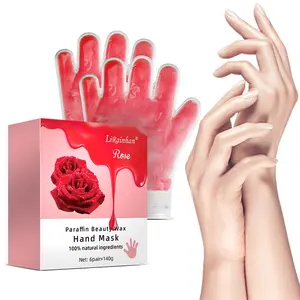 ขี้ผึ้งพาราฟินธรรมชาติRoseพาราฟินแว็กซ์ความงามHand Mask Whitening Moisturizing Hand Mask