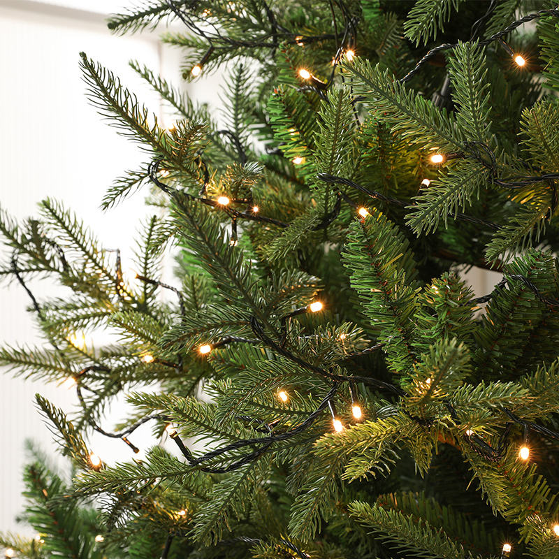 LED Lighted Xmas Tree 180CM Artificial Christmas Trees for Christmas Decorations PE Mix PVC Christmas Tree