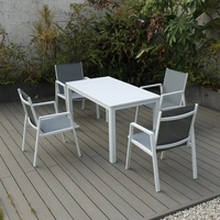 Acheter Ensemble de salle à manger d'extérieur Table basse et chaise en plastique Meubles de jardin en bois