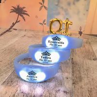 Bracelet en silicone LED RGB clignotant à la mode, activé par la musique, idéal pour les concerts d'Halloween