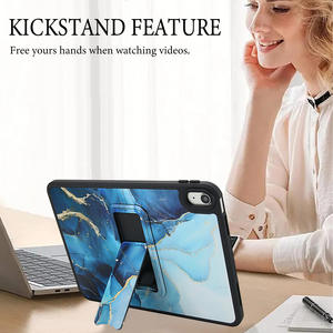 Étui pour tablette <span class=keywords><strong>iPad</strong></span> 11e génération/Air 4/5/6/7 avec support, effet peau, nouveau motif <span class=keywords><strong>marbre</strong></span>/léopard, étui de protection pour <span class=keywords><strong>iPad</strong></span> 10.2 avec support - Product Image 3