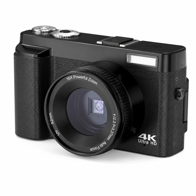 HD CCD Style Digital Camera, Entry-Level Mirrorless Point-and-Shoot Camera for Students & Home Use