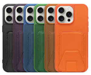 2025 PU Leather trường hợp điện thoại với magnetic có thể gập lại Stand-chủ thẻ Silicone trường hợp điện thoại với chủ thẻ đứng đầy màu sắc trường hợp - Product Image 1