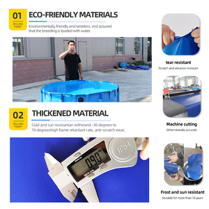 Vasca <span class=keywords><strong>per</strong></span> pesci in tela con struttura in Liansu All-in-One, ideale <span class=keywords><strong>per</strong></span> l'allevamento di Tilapia da cortile e l'<span class=keywords><strong>orto</strong></span> - Product Image 5