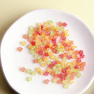 50 unids/bolsa AB Color 6,5 cm flor cuentas espaciadoras coloridas para la fabricación de joyas - Product Image 6