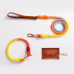Hand-woven Colored Pet Collar Collar Collar Neck Collar <b>Dog</b> <b>Leash</b> <b>Leash</b> Medium and Large <b>Dogs</b> - Product Image 2