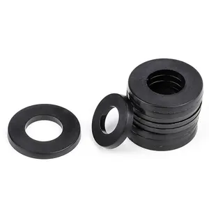 Manufacturer Non-Standard Custom Round Circular Enlargement Thickening Plastic Black Nylon Flat Washer For Heavy Industry