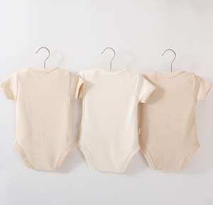 Whosale Customization Unisex Baby Organic Cotton Romper <b>Short</b> Sleeve Baby Romper - Product Image 4