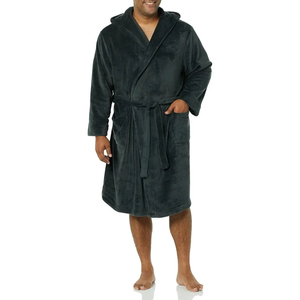 Peignoirs de bain personnalisés en tissu éponge pour hommes, avec poches, thermiques, à logo, manches longues, sportifs, en coton et bambou de haute qualité, séchage rapide, vente en gros - Product Image 1