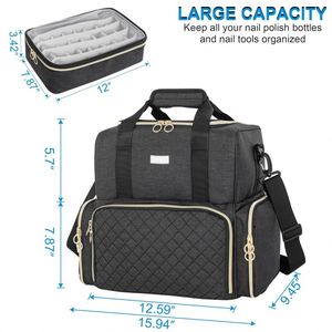 Étui de rangement portable pour vernis à ongles, double couche, imperméable, en polyester, échantillon gratuit, étui de transport pour vernis à ongles, idéal pour les voyages - Product Image 6