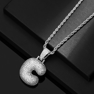 Hip Hop 26 anglais lettre pendentif <span class=keywords><strong>Rap</strong></span> mode grosse lettre pendentif hommes et femmes le même collier DMLA--009 - Product Image 4