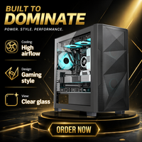 Temperli cam PC S-X6M06 şasi ile masaüstü bilgisayar en popüler OEM oyun oyun bilgisayarı durumda oyun