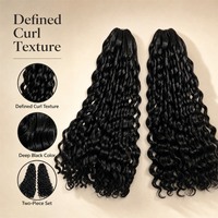 Extensions de cheveux humains en crochet en gros, bouclés à l'italienne, cheveux vierges, nœuds invisibles, aspect naturel