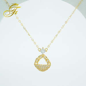 Magnifiques colliers de poche en or 18 carats fabriqués à la main, tour de cou en chaîne Figaro personnalisé avec zircon pour cadeaux de mariage, fiançailles - Product Image 5