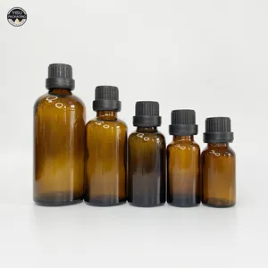 Botellas de vidrio personalizadas para aceite esencial Facial, 5 ml, 8 ml, 10 ml, 15 ml, 20 ml