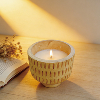 Support de bougie artisanal moderne en bois naturel, écologique et durable, pour décoration intérieure multi-occasions, Anhui, Noël, Pâques, personnalisé