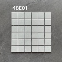 Foshan marque carré glace craquelée vert mosaïque en céramique 48x48mm fantaisie bleu foncé conceptions étanche à l'eau luxe hôtel piscine carrelage