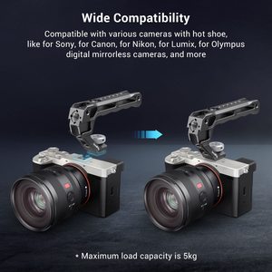 SmallRig NATO Top Handle Lite พร้อม Cold Shoe ที่จับกล้องแบบพกพาสำหรับถ่ายภาพ ใช้ได้กับ <span class=keywords><strong>Sony</strong></span>, Canon, Nikon สำหรับกล้อง Cage รุ่น 3766 - Product Image 2