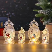 Elektronische Laterne mit Weihnachtsmotiv, kleine Öllampe, Schneemann-Nachtlicht, tragbare Laterne, Weihnachtsgeschenk für Kinder