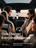 Pengisi Daya Mobil Cepat LISEN Dual Cable 6 Port 138W Daya Tinggi 12V Adaptor Daya Otomatis untuk Ponsel Tablet Kendaraan Komersial Perjalanan Darat