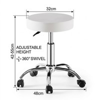 Tabouret de bar moderne et minimaliste, pivotant et réglable en hauteur avec roulettes, dossier haut, rond ou carré