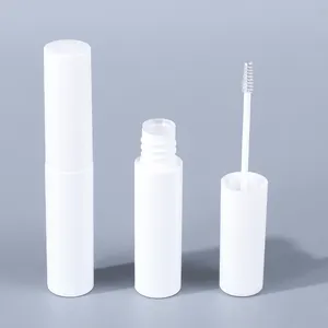White Round Empty PETG Plastic 7ml Mascara Tube