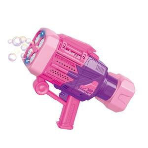 Pistolet souffleur à bulles automatique <span class=keywords><strong>TOP</strong></span> vente avec <span class=keywords><strong>4</strong></span> cylindres 32 trous jouets barboteur à espace long avec lumière pour les tout-petits de jardin jouer - Product Image 1