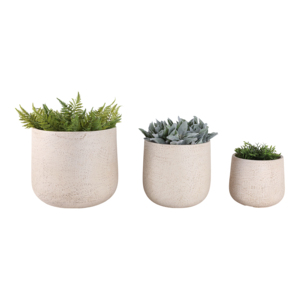 Set di 3 vasi moderni in ceramica per piante da interno ed esterno, per succulente, orchidee, erbe aromatiche, fioriere decorative da giardino - Product Image 2