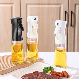 Bottiglia Spray in Vetro da 200ml per Aceto e Olio d'Oliva, Bianca e Nera, per Cucina - Product Image 3