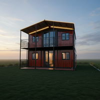 Maison conteneur modulaire pliable et extensible personnalisée de 20 pieds ou 40 pieds, 1 à 4 chambres, bâtiment préfabriqué isolé pour bureau ou complexe hôtelier