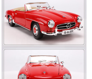 Modèle de voiture classique en métal à l'échelle 1:18, modèle de voiture en métal moulé sous pression <span class=keywords><strong>190SL</strong></span>, voiture en alliage pour collection et cadeau - Product Image 5